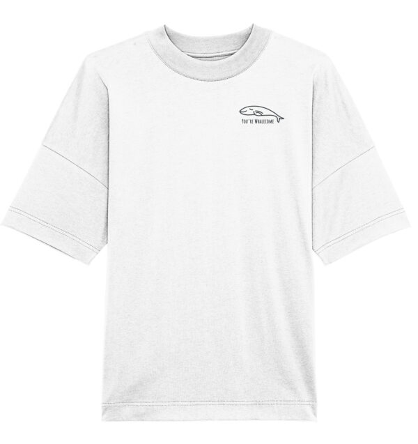 Whale Organic Oversize Shirt White ohne Text