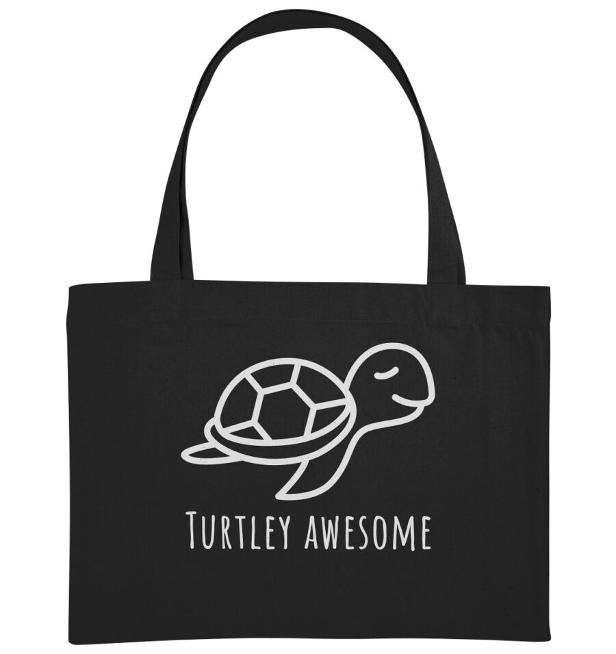 Turtle Organic Shopping-Bag Black