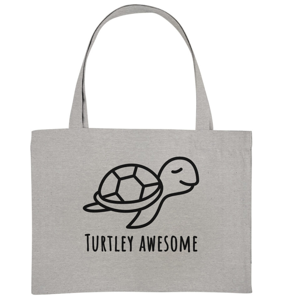 Turtle Organic Shopping-Bag Heather Grey