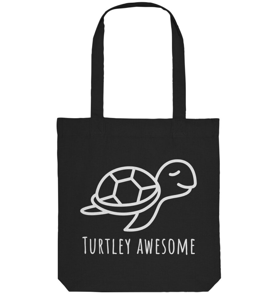 Turtle Organic Tote-Bag Black
