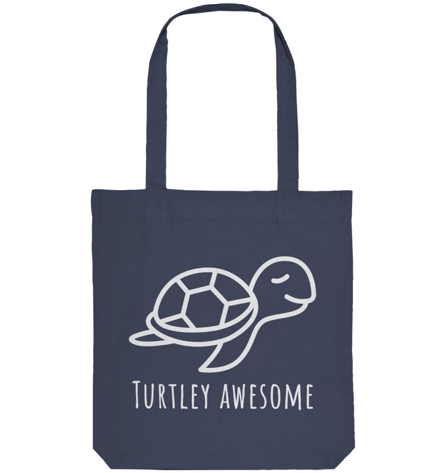 Turtle Organic Tote-Bag Midnight Blue