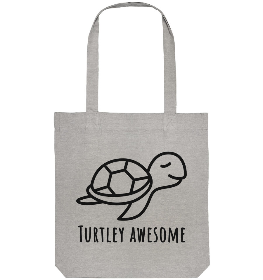 Turtle Organic Tote-Bag Heather Grey