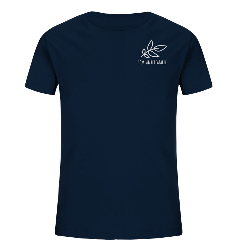 Unbeleafable Kids Organic Shirt French Navy