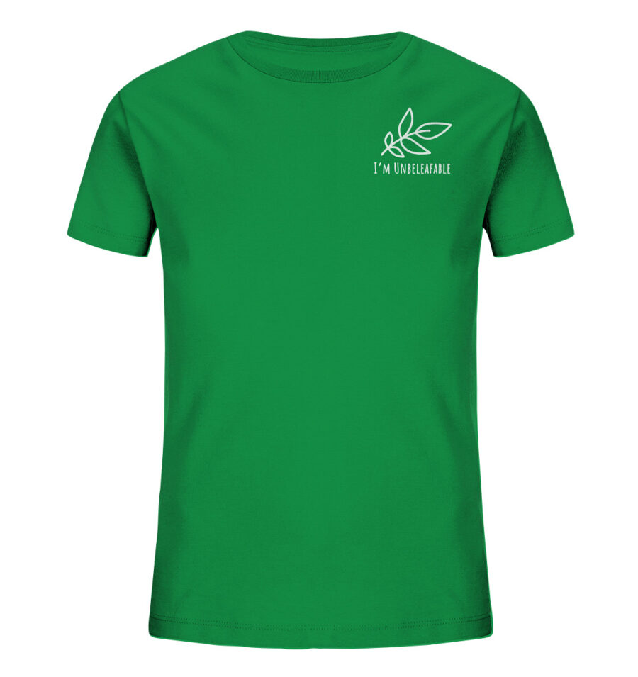 Unbeleafable Kids Organic Shirt Fresh Green