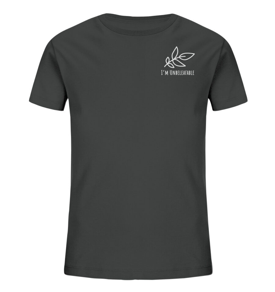 Unbeleafable Kids Organic Shirt Anthracite