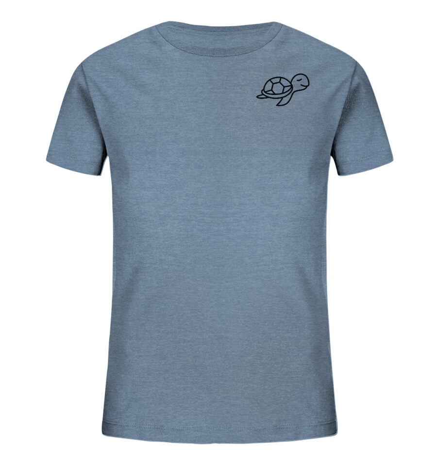 Turtle Kids Organic Shirt Mid Heather Blue
