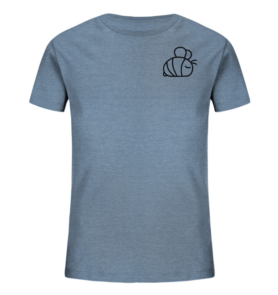 Bee Kids Organic Shirt Mid Heather Blue