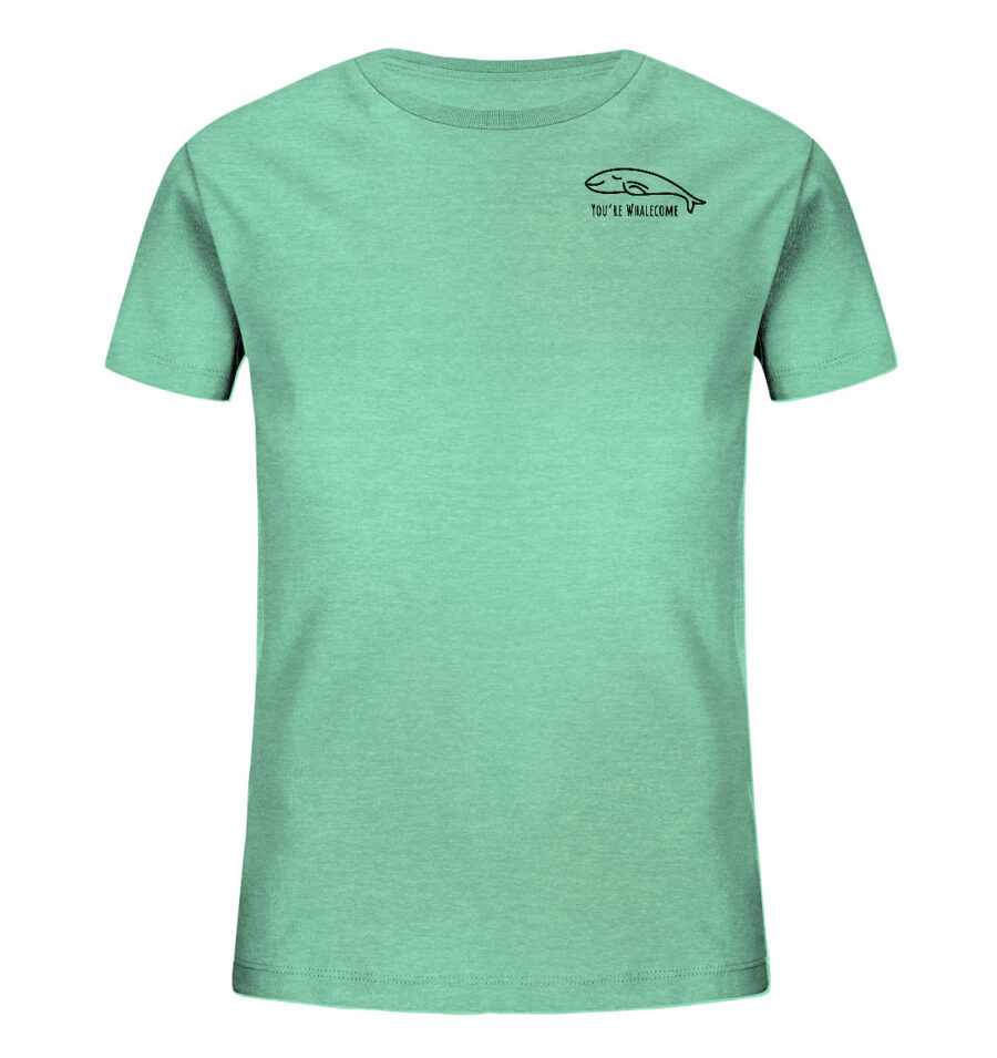 Whale Kids Organic Shirt Mid Heather Green