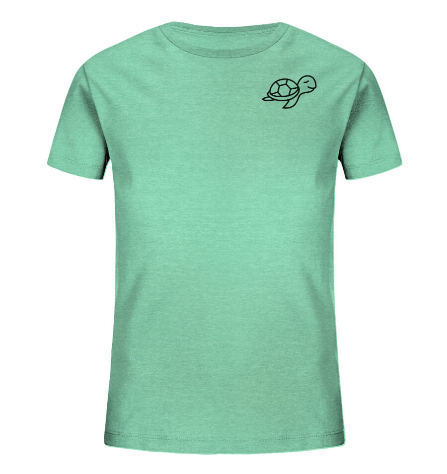 Turtle Kids Organic Shirt Mid Heather Green