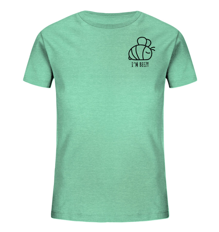 Bee Kids Organic Shirt Mid Heather Green