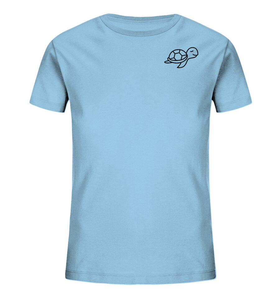 Turtle Kids Organic Shirt Sky Blue
