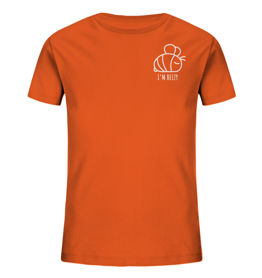 Bee Kids Organic Shirt Bright Orange