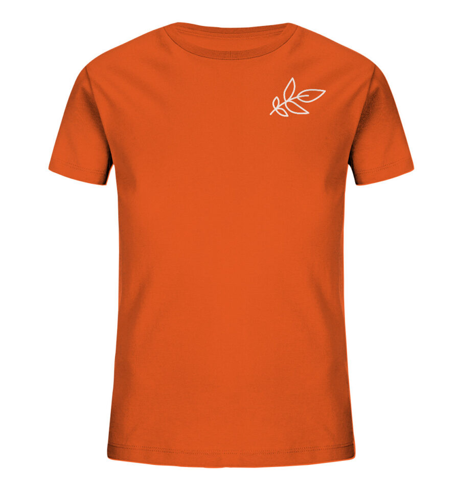 Unbeleafable Kids Organic Shirt Bright Orange