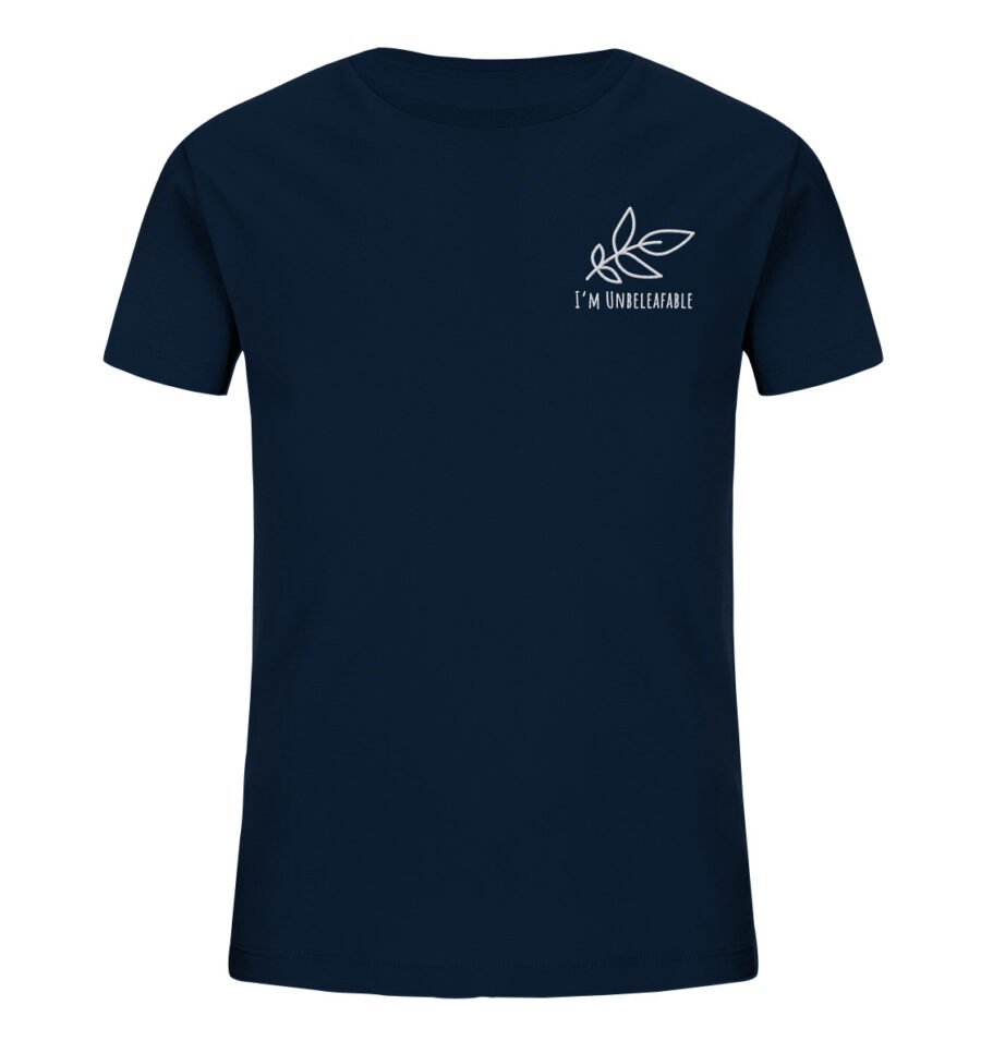 Unbeleafable Kids Organic Shirt French Navy