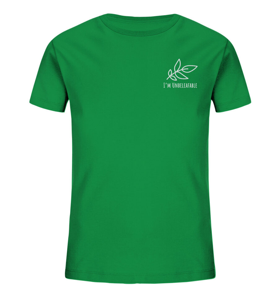Unbeleafable Kids Organic Shirt Fresh Green