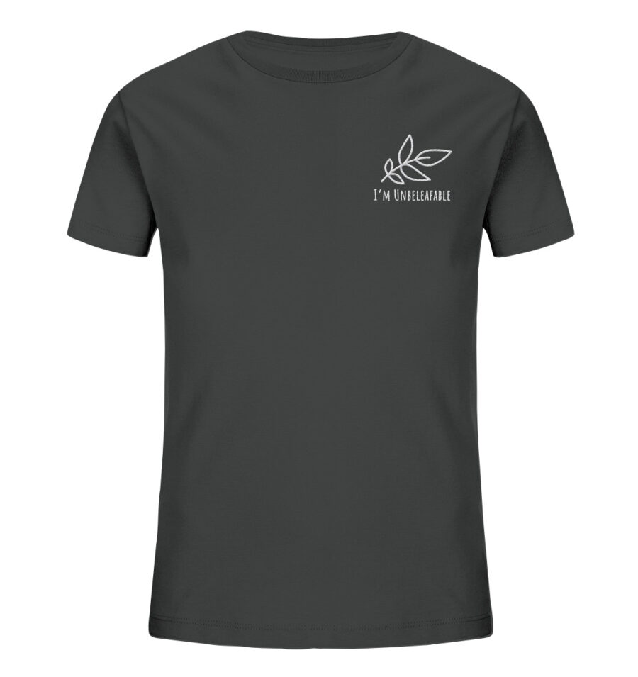 Unbeleafable Kids Organic Shirt Anthracite