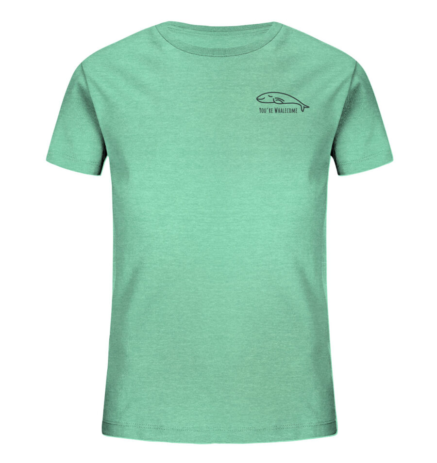 Whale Kids Organic Shirt Mid Heather Green