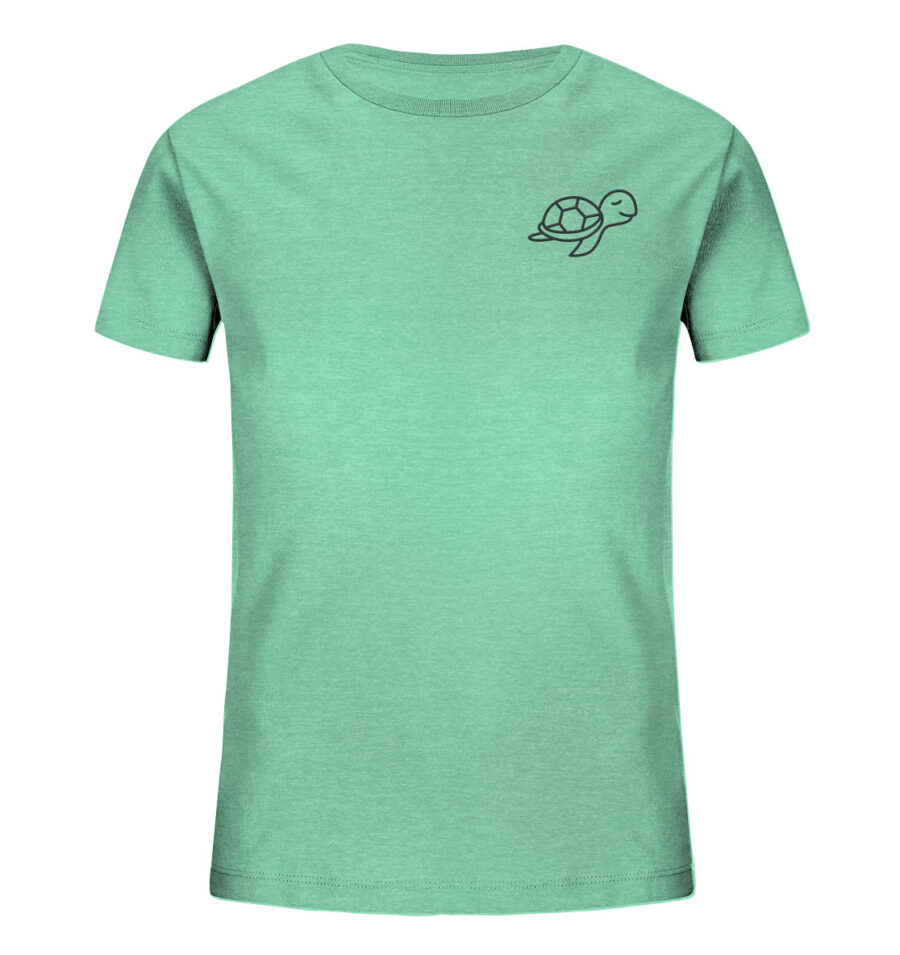 Turtle Kids Organic Shirt Mid Heather Green