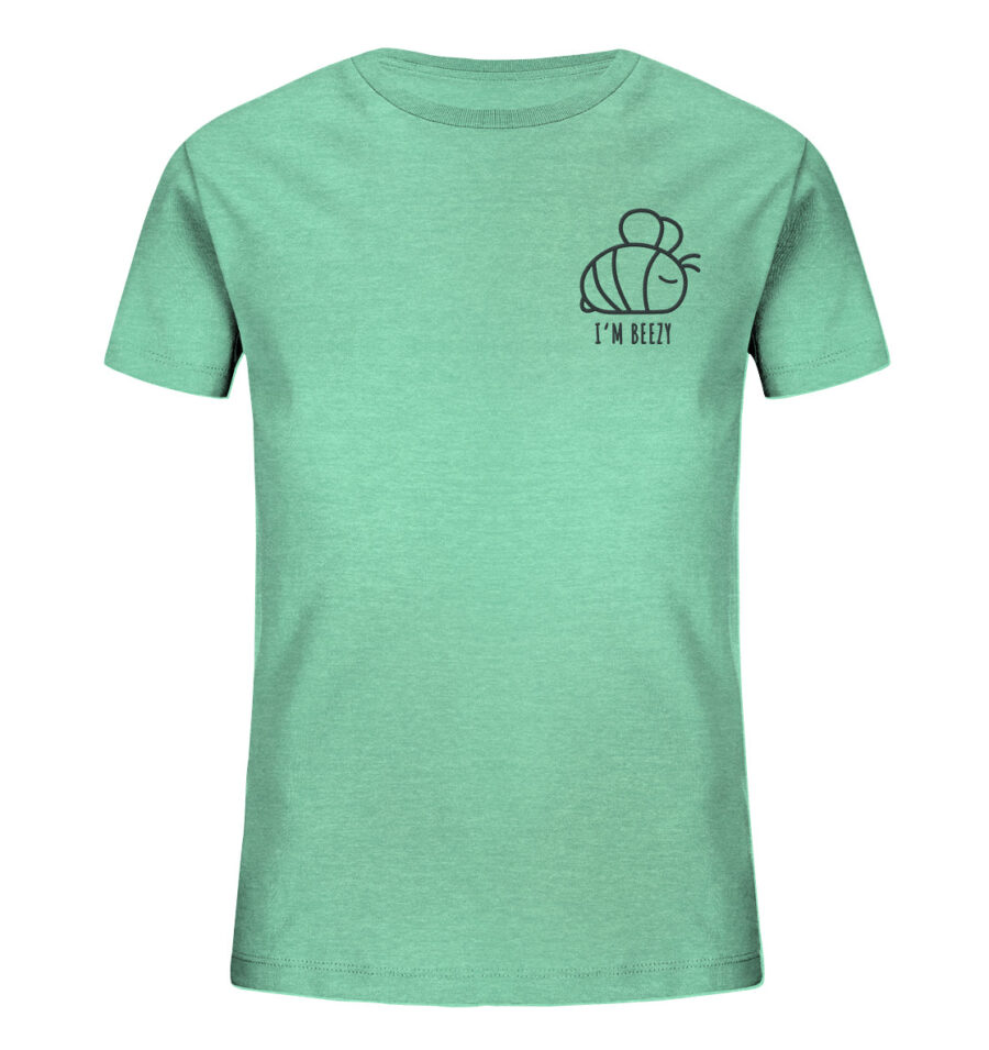 Bee Kids Organic Shirt Mid Heather Green