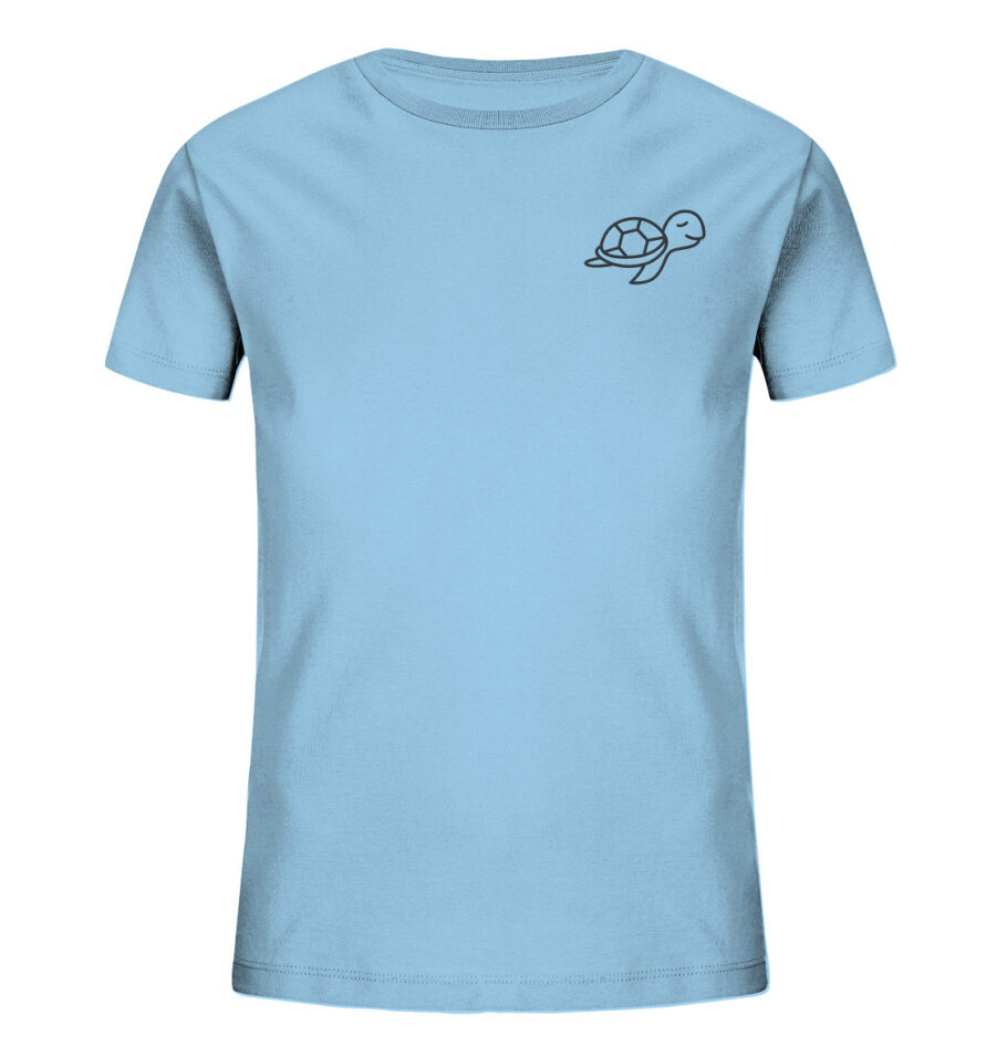 Turtle Kids Organic Shirt Sky Blue