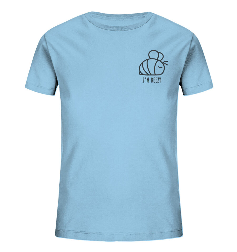 Bee Kids Organic Shirt Sky Blue