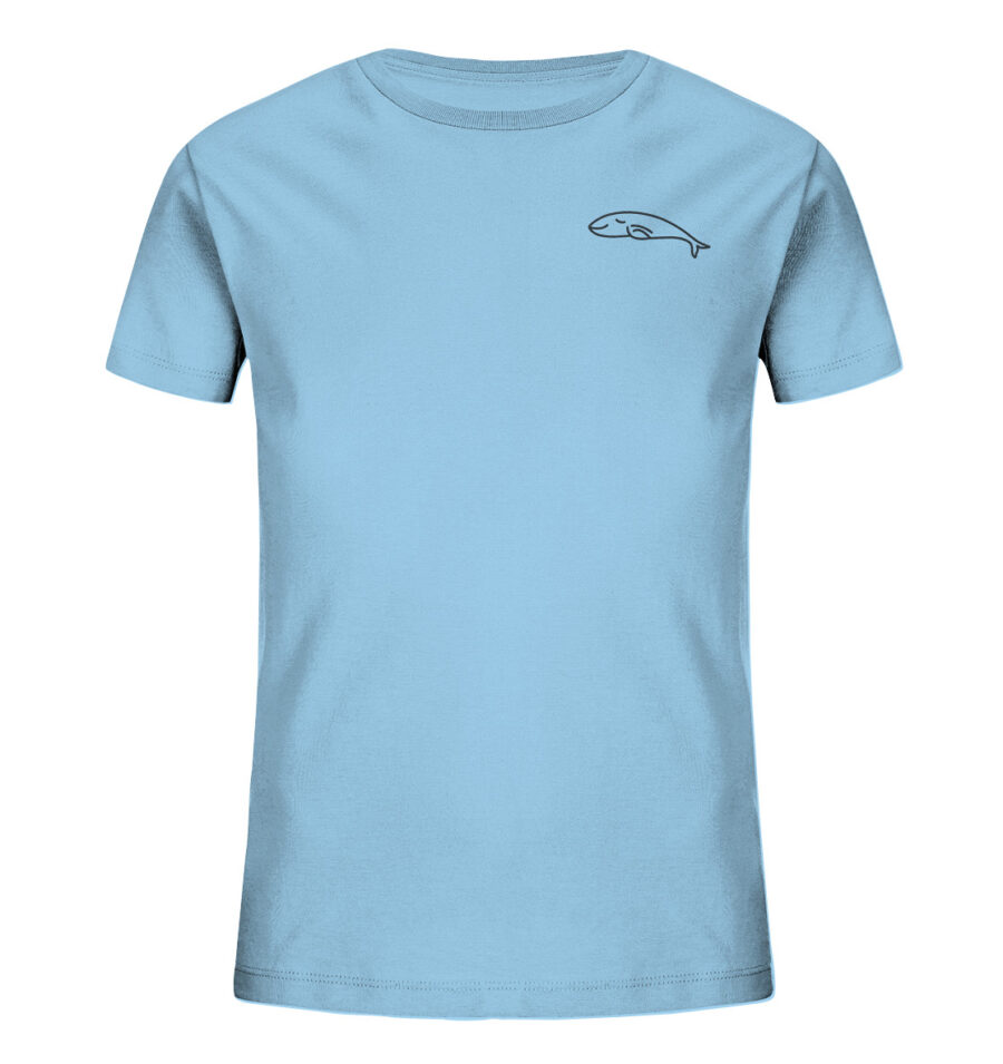 Whale Kids Organic Shirt Sky Blue