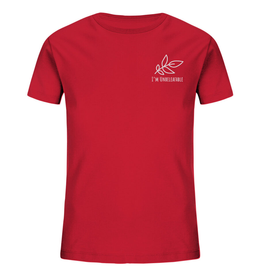 Unbeleafable Kids Organic Shirt Red