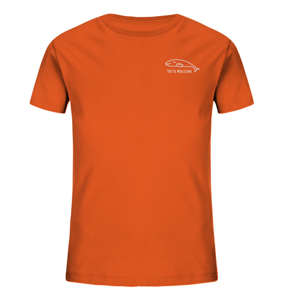 Whale Kids Organic Shirt Bright Orange