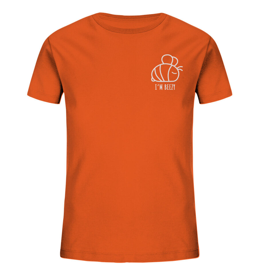 Bee Kids Organic Shirt Bright Orange