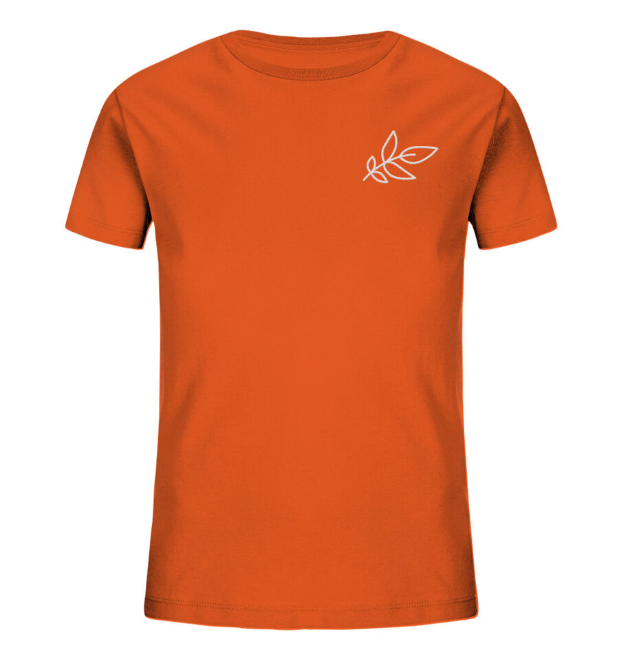 Unbeleafable Kids Organic Shirt Bright Orange