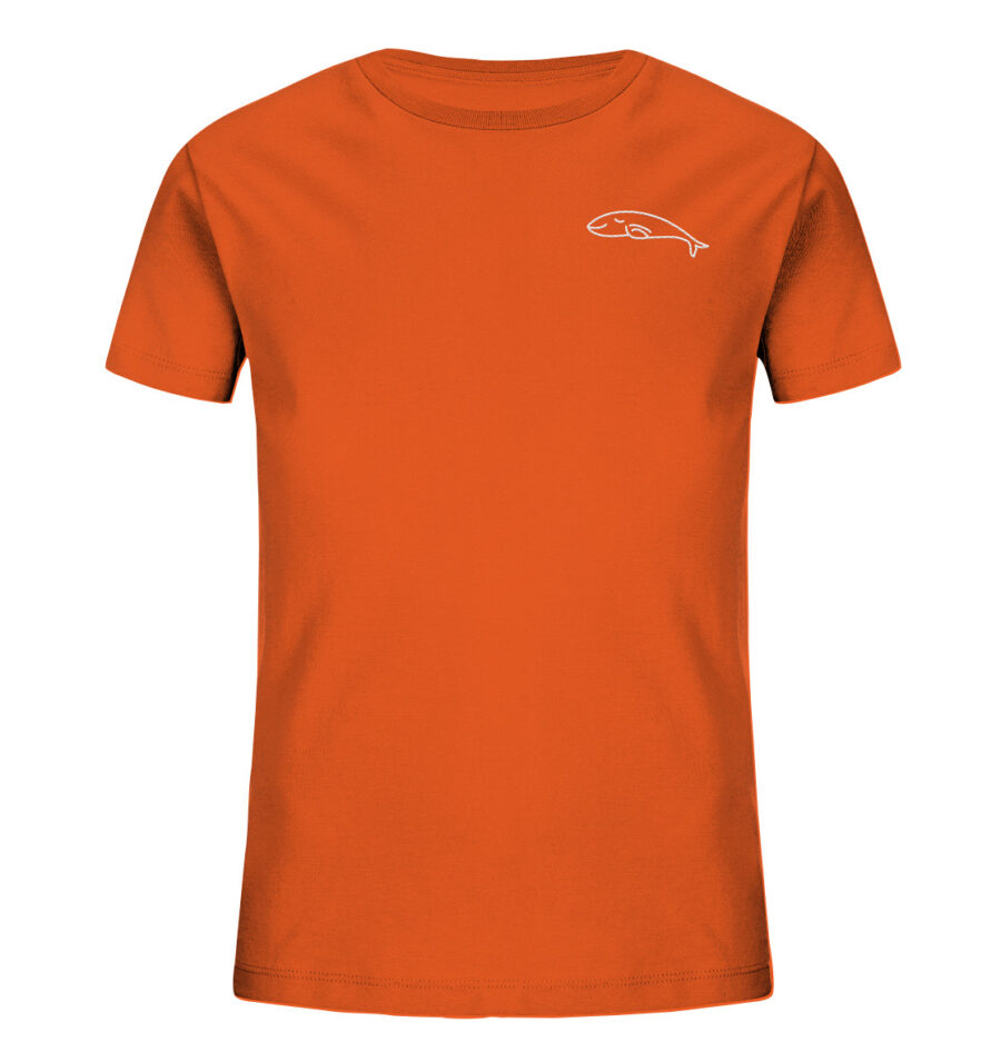 Whale Kids Organic Shirt Bright Orange