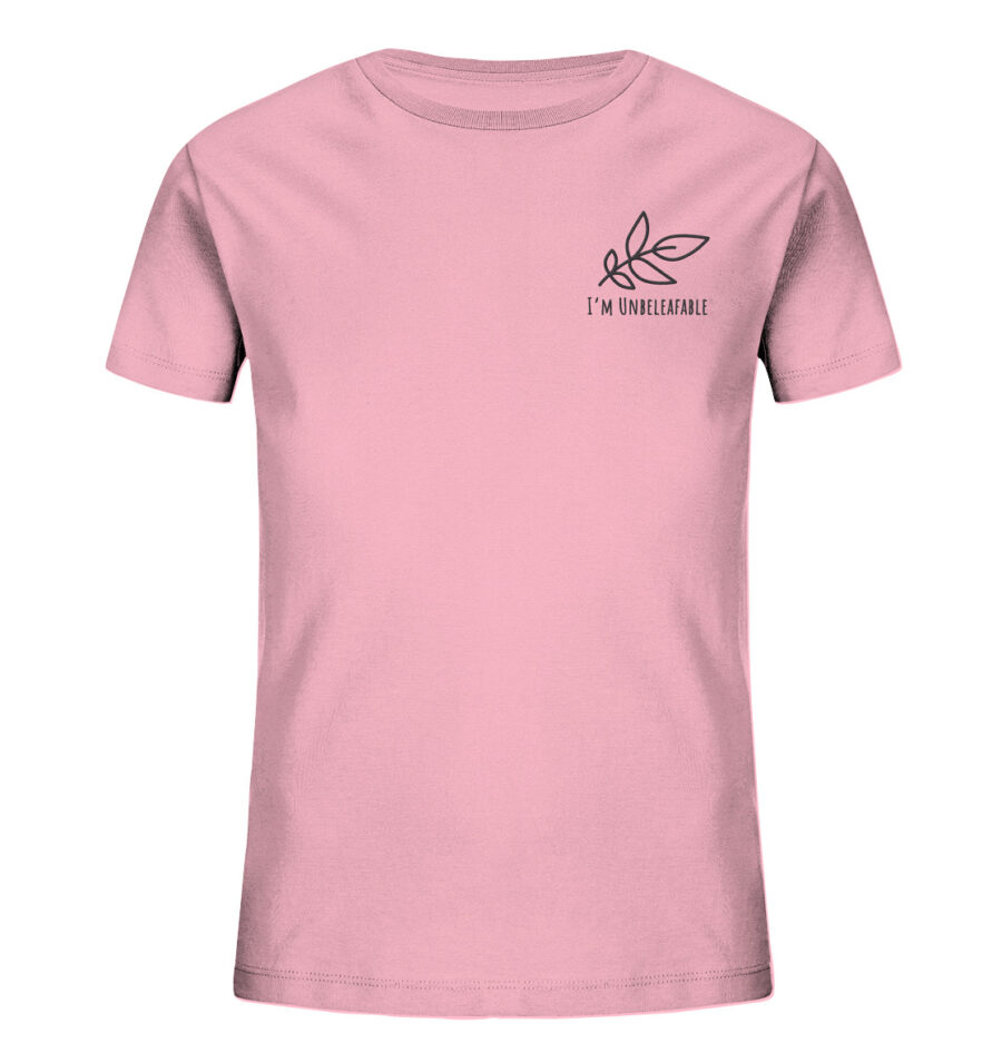 Unbeleafable Kids Organic Shirt Cotton Pink