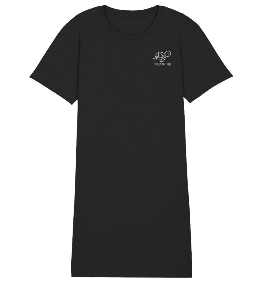 Turtle Ladies Organic Shirt Dress Black
