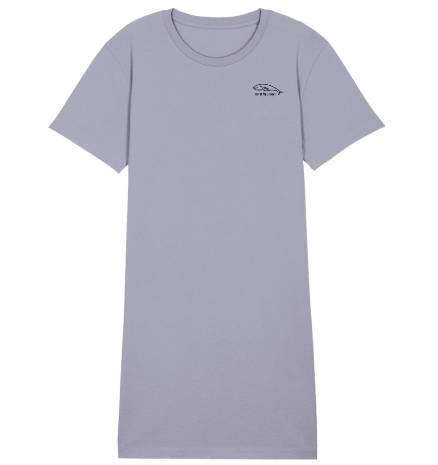 Whale Ladies Organic Shirt Dress Lavender