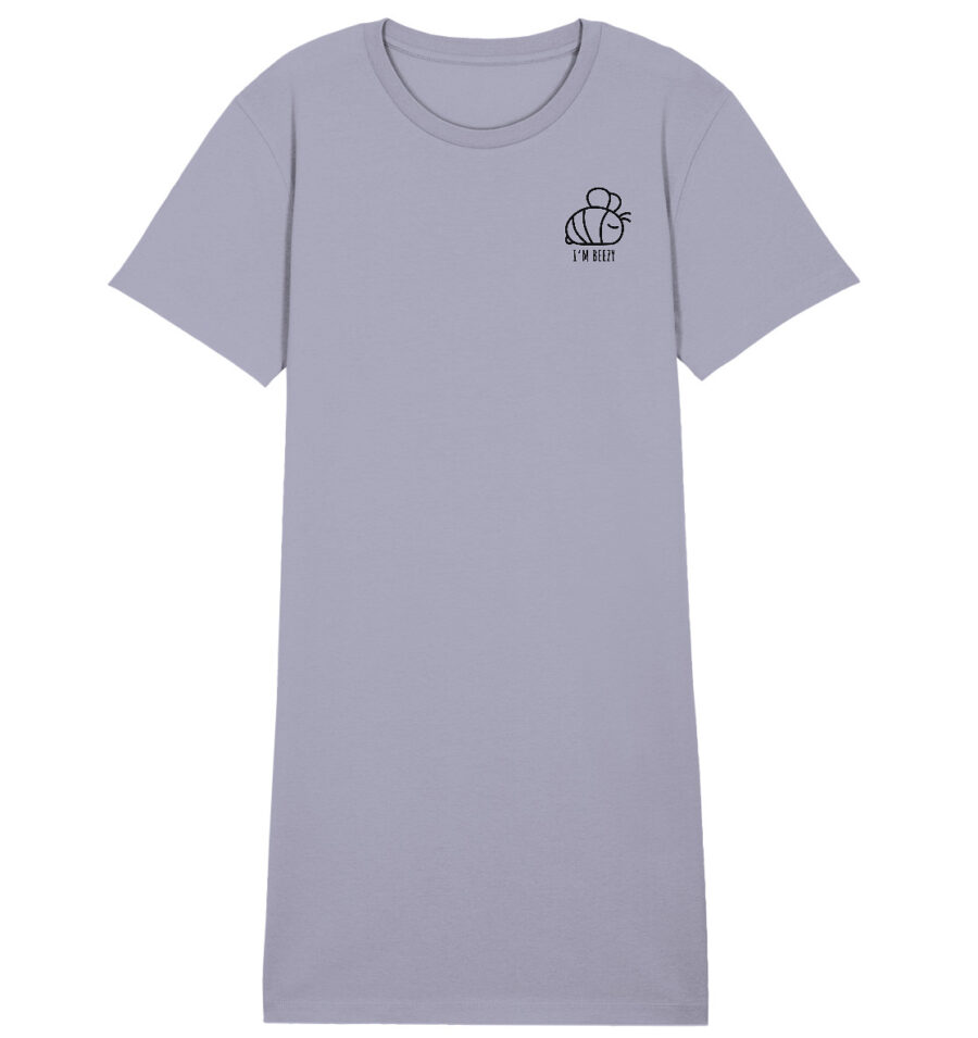Bee Ladies Organic Shirt Dress Lavender