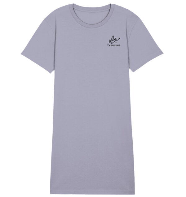 Unbeleafable Ladies Organic Shirt Dress Lavender
