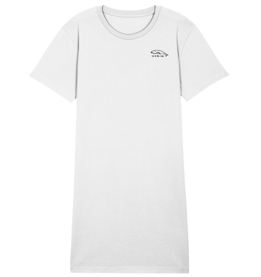 Whale Ladies Organic Shirt Dress White