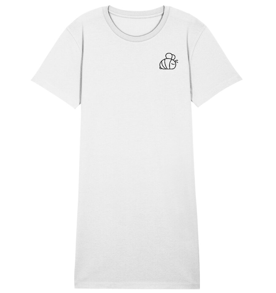 Bee Ladies Organic Shirt Dress White