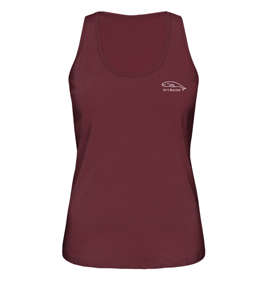 Whale Ladies Organic Tank-Top Burgundy