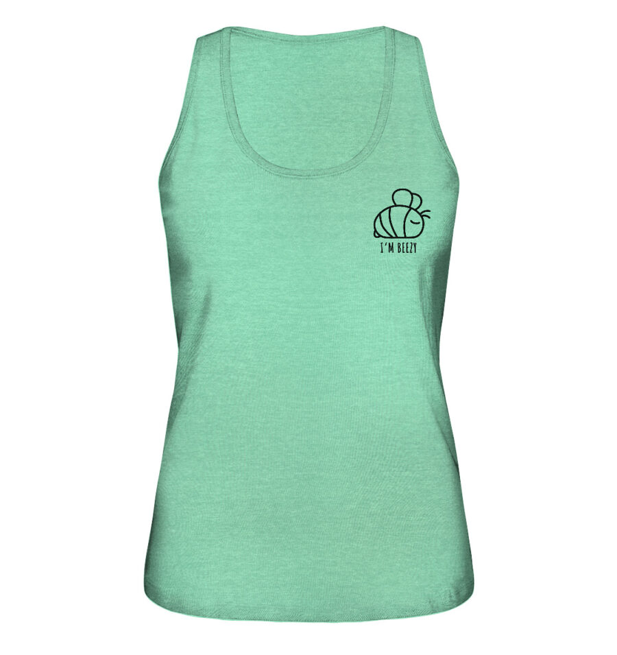 Bee Ladies Organic Tank-Top Mid Heather Green