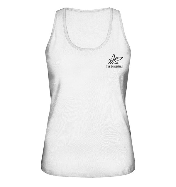 Unbeleafable Ladies Organic Tank-Top White