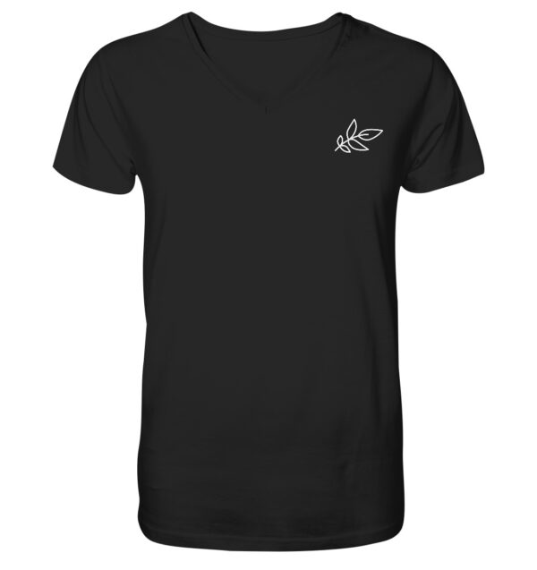 Unbeleafable Mens Organic V-Neck Shirt Black