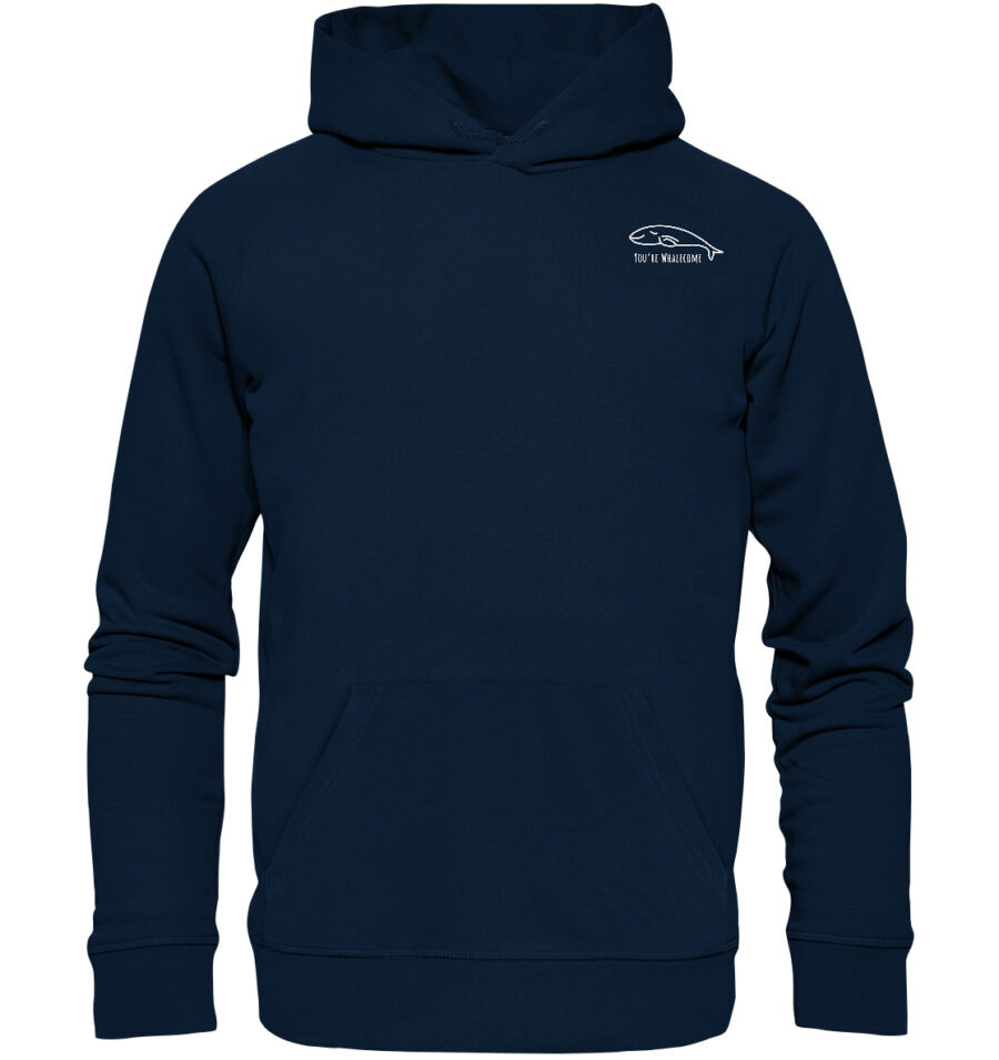 Whale Organic Basic Hoodie French Navy