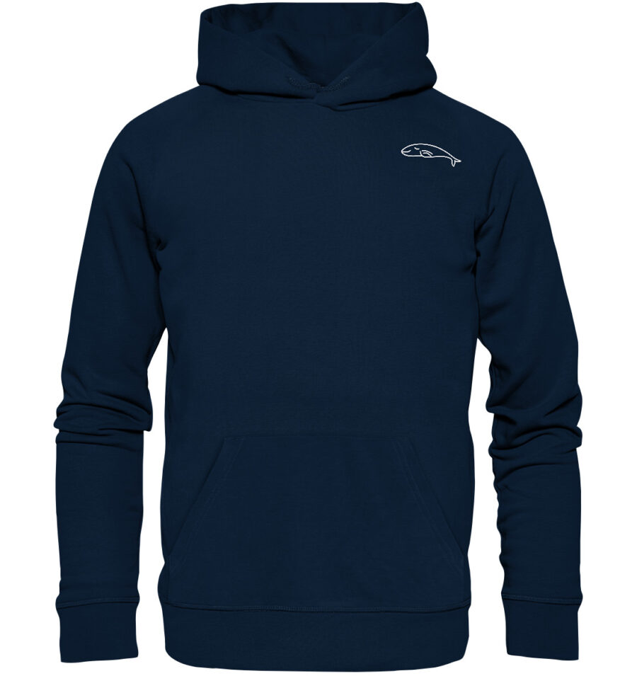 Whale Organic Basic Hoodie French Navy