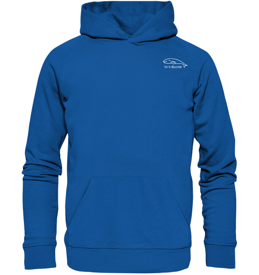 Whale Organic Basic Hoodie Royal Blue