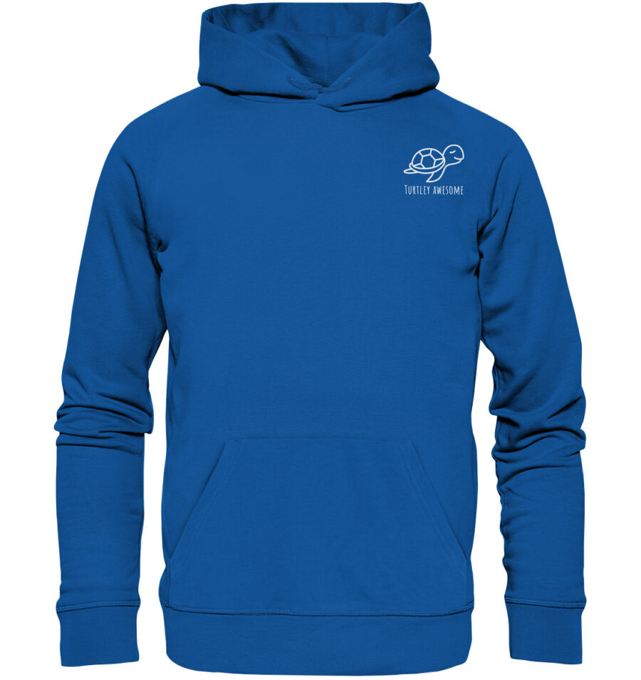 Turtle Organic Basic Hoodie Royal Blue