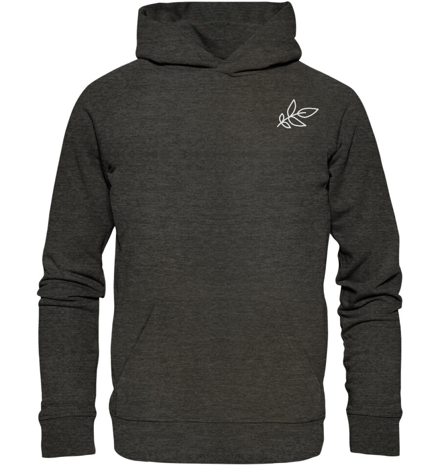 Unbeleafable Organic Basic Hoodie Dark Heather Grey