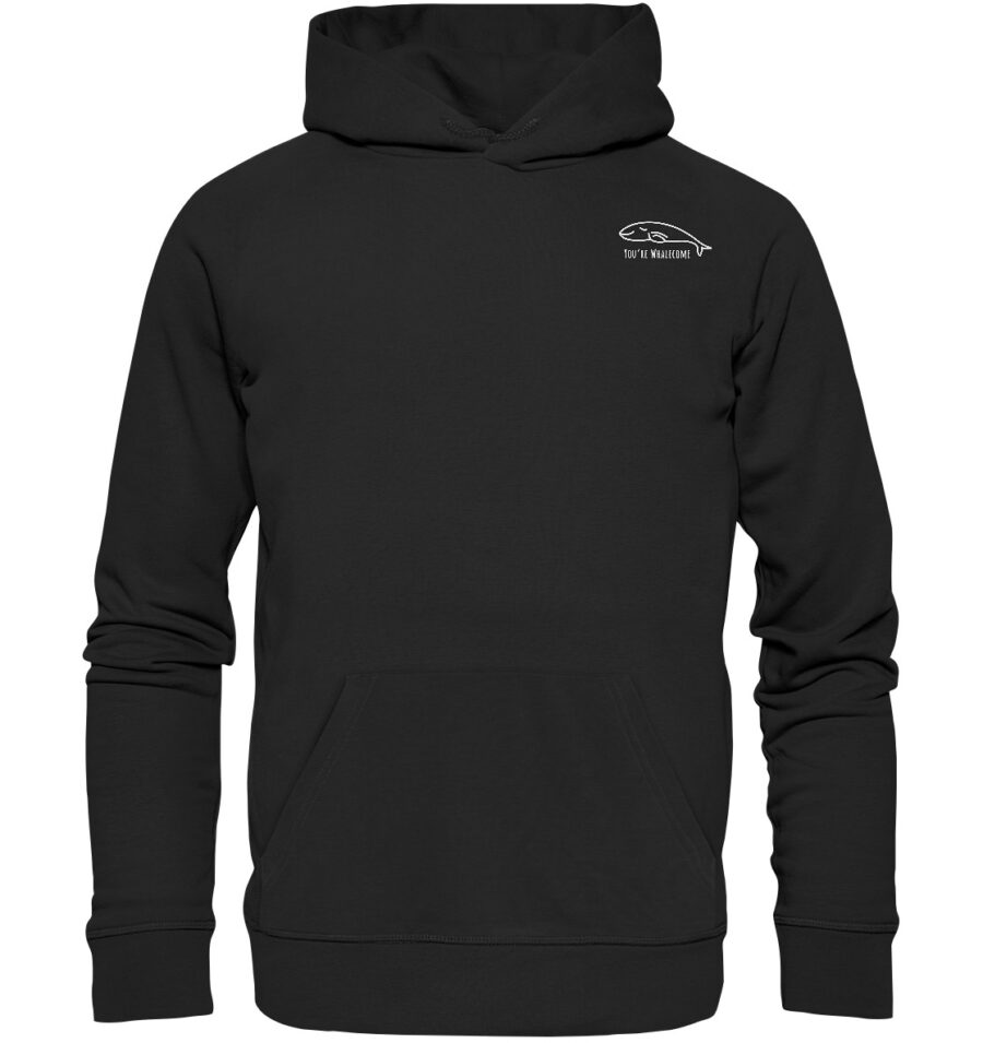 Whale Organic Basic Hoodie Black