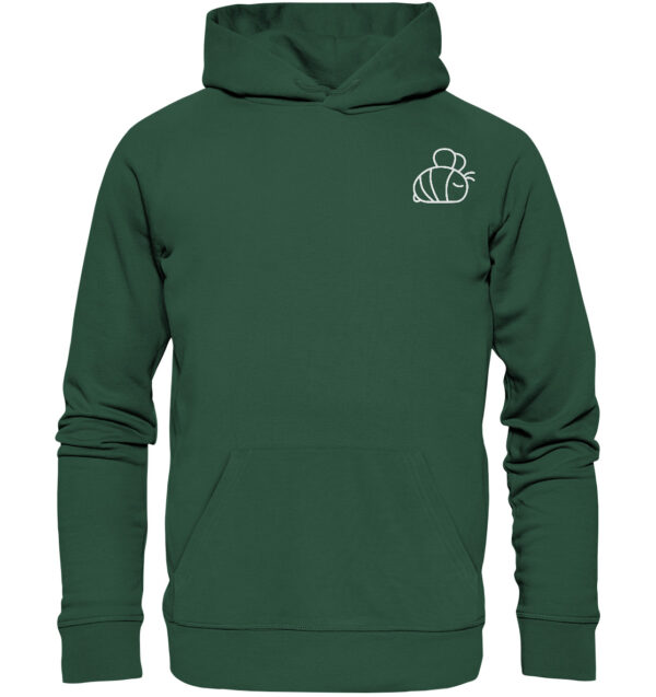 Bee Organic Basic Hoodie Bottle Green