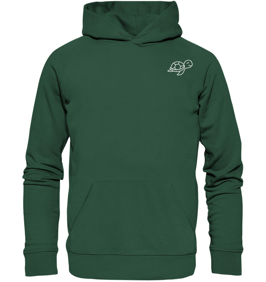 Turtle Organic Basic Hoodie Bottle Green